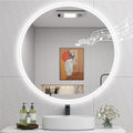 STARLEAD 32" LED-Bathroom-Mirror-with-Lights, Wall-Mounted with Bluetooth Speaker, Anti-Fog, 3 Color Temperature, Dimmable Brightness, IP65 Waterproof, Tempered Glass, Frontlit & Backlit, Round