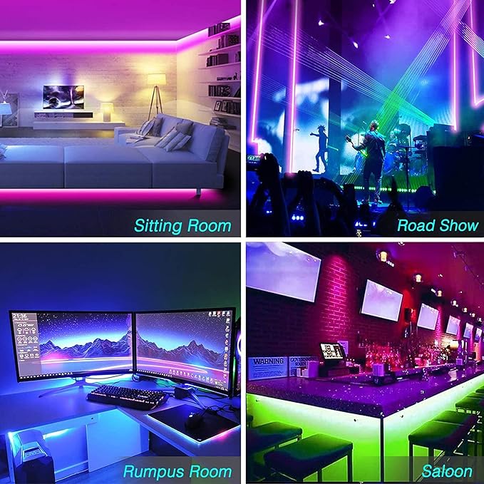 Bluetooth RGB COB Led Strip Lights,9.8ft Dimmable 12v Led Light Strip with Smart App and Remote Control, Color Changing Music Sync, for TV, Bedroom, Home Decor, Party