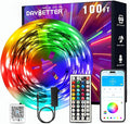 DAYBETTER LED Strip Lights 100ft, Smart Lighting with App Remote Control, RGB LED Lights for Bedroom, Music Sync Color Changing for Room Home Decor Party (1 Roll)