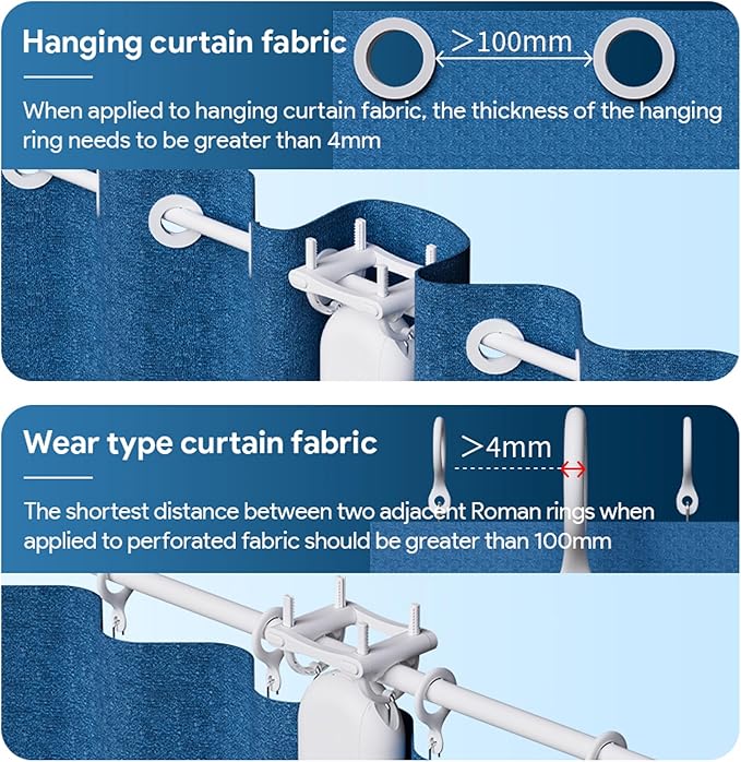 Smart Motorized Curtain Opener and Closer Roman Rod Mounting Accessories, Roman Rod Ring, Dedicated to the Installation of Liutangfly Electric Curtain Robot Used In the Roman Rod