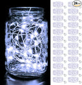 btfarm 24 Pack Fairy Lights Battery Operated, 3 Modes 7ft 20 Led Twinkle Lights, Mini Bulk String Lights Waterproof Silver Wire for Mason Jars Christmas Wedding Vases Centerpiece Decor, Cool White
