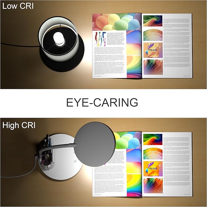 Desk Lamp, LED Desk Lamp for Home Office, Touch Table Lamp with 3 Color Modes 360° Adjustable Arm, Dimmable Desk Light with Pen Phone Holder, White