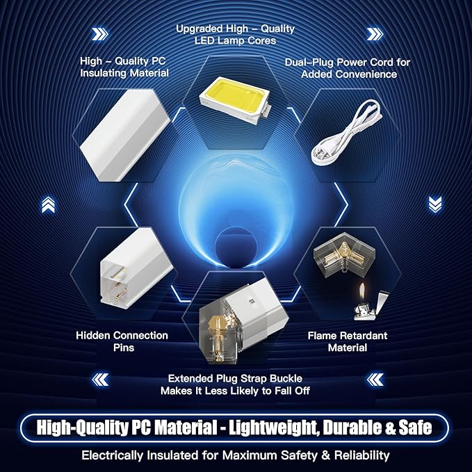 JTT Hexagon Garage Lights, 1Pack 8W LED Garage Hexagon Lights, 6500K Super Bright Car Detailing Ceiling LED Shop Light for Warehouse Workshop Gym Basement Car Care Wash Room