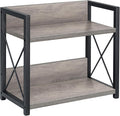 Giikin Countertop Shelf Organizer, 2 Tier Kitchen Spice Rack Organizer for Countertop, Wood Coffee Counter Shelf Organizer for Home (Grey, S)