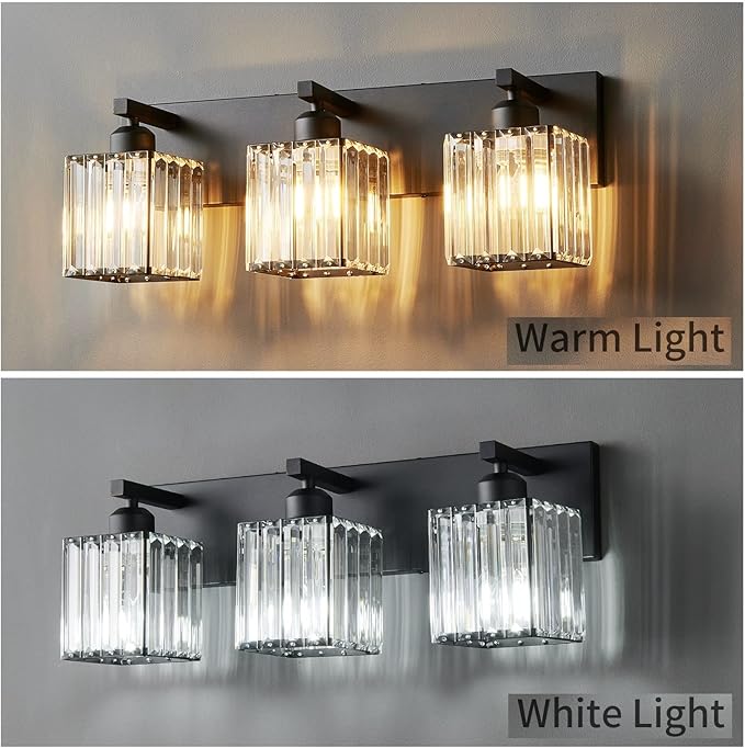 19.5" KnurledBrassWallSconcesSetof2,BronzeBathroomVanityLightFixtureswithWaterRipplesGlassTube,ModernLampforBedroom,LivingRoom,Hallway,Staise,Mirror,Kitchen
