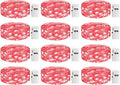 12 Pack Fairy Lights with Timer Battery Operated, 3 Modes 7ft Mini Twinkle Lights Waterproof, 20 LED Bulk String Light for Mason Jars Christmas Decoration Wedding Table Centerpieces,Red