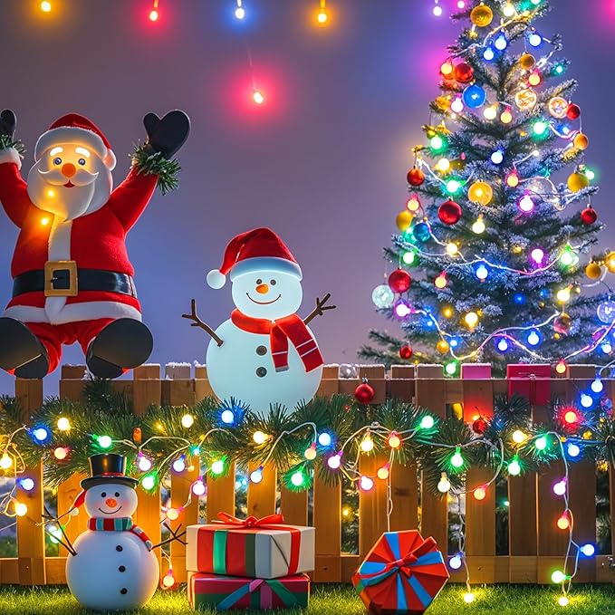 LED Fairy Lights Plug in String Lights with Remote 38ft 100Led 8 Mode Timer Dimmable USB Multicolor Christmas Lights for Bedroom Dorm Indoor Outdoor Camping Party Wedding Xmas Tree Decor, Multicolor