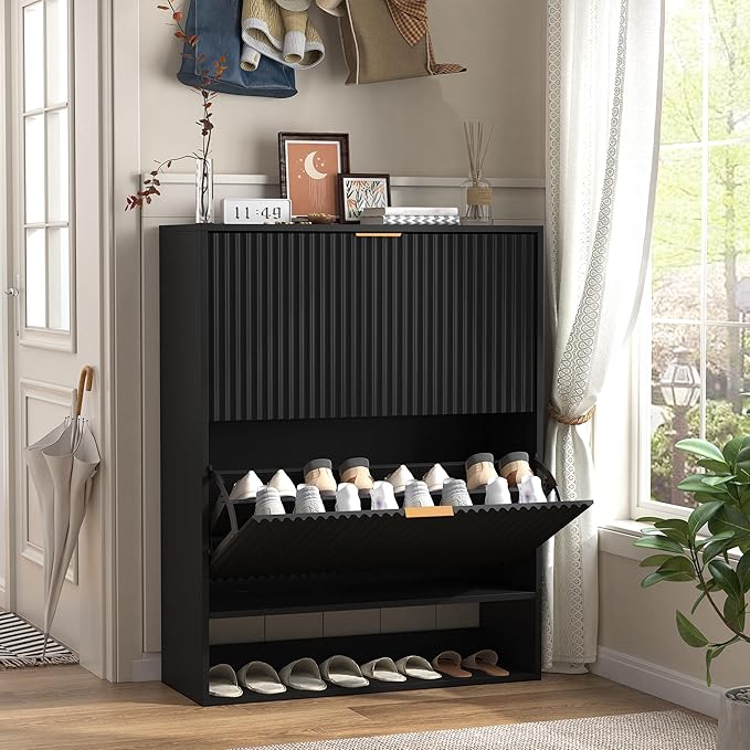 Shoe Cabinet for Foyer, Hallway,Black
