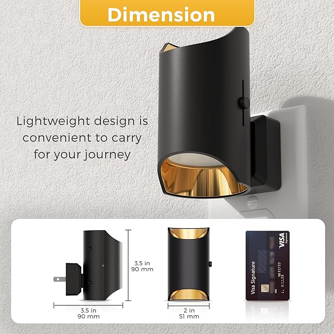 L LOHAS LED Night Lights Plug into Wall, Plug in Night Light with Dusk to Dawn Sensor, Color Changing Nightlight for Kids Hallway Bedroom Stairway Bathroom Gift and Party, 2 Pack