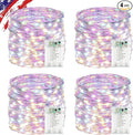 4 Pack Cuttable Fairy Lights Battery Operated, Waterproof 20FT 60LED Twinkle Lights with Timer Indoor Outdoor, Fairy Battery String Light for Bedroom, Classroom, Wedding, Christmas Décor(Multicolor)