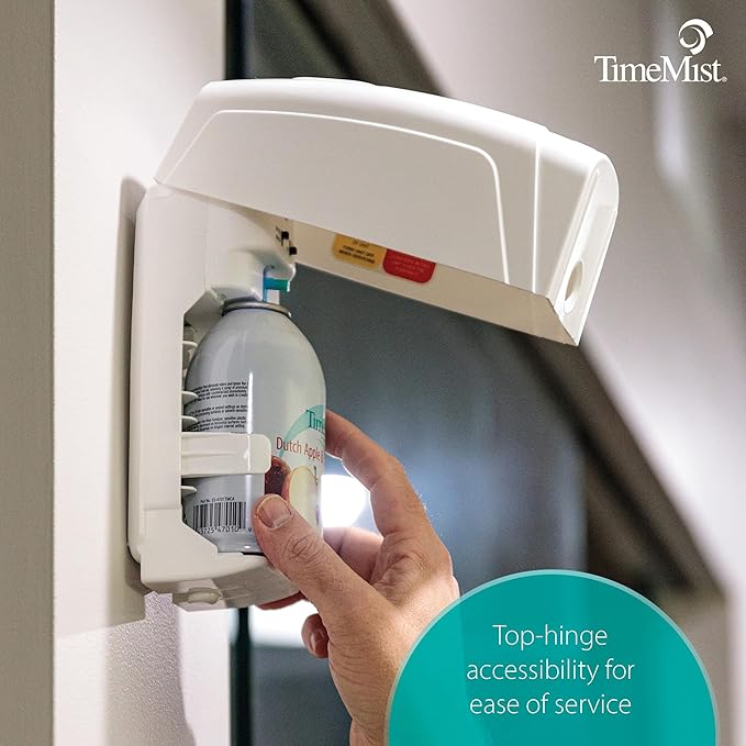 TimeMist Classic Metered Aerosol Air Freshener Fragrance Dispenser - (Case of 6) 1047717 - Great for Odor Control in Kitchen, Bathroom, Locker Room, Breakroom and Washroom
