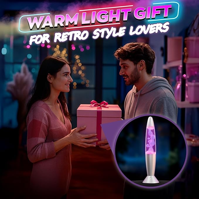 16" LED Liquid Motion Lamp with Remote Control – 17 Color Changing Decorative Mood Light for Bedroom, Living Room or Office – Dynamic Retro Sensory Lamp with 4 Modes for Relaxing Ambient Lighting