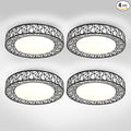 ASD 16 Inch LED Flush Mount Ceiling Light Fixture for Bedroom, 28W 1752LM 5CCT 2700K-5000K, Triac Dimmable Lights, Dining, Living Room, Kitchen Lamps, Modern Home Lighting Fixtures, Black, ETL, 4 Pack