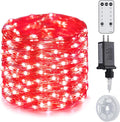 JMEXSUSS 200 LED Red Fairy Lights, 66 ft 8 Modes Red Christmas Lights Indoor Plug in with Wheel, Remote Control Twinkle String Light Outdoor for Christmas Decor