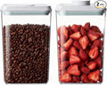 Melovom Pop Food Storage Containers Set Airtight Food Storage Containers with Pop Lids, Kitchen Pantry Organization and Storage, BPA Free, 2 x 2.8Qt