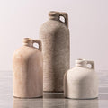 Ceramic Vase Home Table Decor - Flower Vase Set of 3 Living Room Kitchen Decorations Farmhouse Modern Rustic Vases Decorative Centerpiece for Shelf Bedroom Office Bathroom Dining Coffee Desk