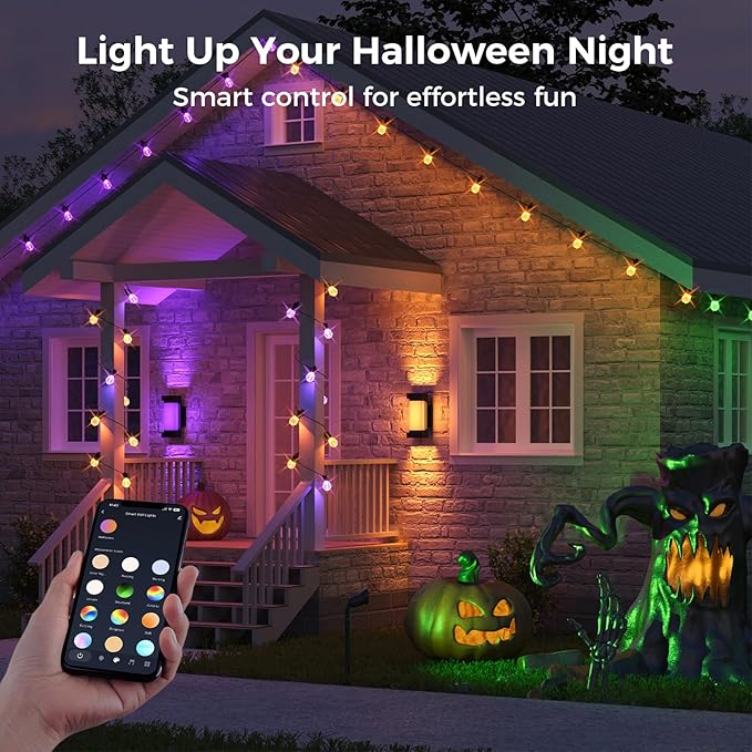 XMCOSY+ Outdoor Wall Lights, 2100LM Smart LED Porch Lights Outdoor, RGBCW Exterior Lighting Sconce, Wi-Fi Control, Compatible with Alexa, IP65 Waterproof, 1 Pack
