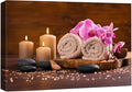 wall26 Canvas Print Wall Art Meditation Orchid Flower Massage Stones Zen Candles Nature Wilderness Photography Realism Rustic Landscape Colorful Multicolor for Living Room, Bedroom, Bathroom - 12"x18"
