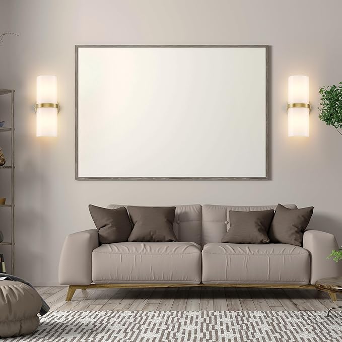 Gold LED Wall Sconce Set of 2 Indoor Hardwired for Living Room Bedroom Hallway Corridor Warm White 3000K (with G9 Bulbs)