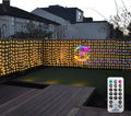ZAIYW Curtain Lights Outdoor 20Ft×3Ft, 300 LED Color Changing Fence String Lights with Plug Remote, Waterproof Light Curtain for Stair Railing Eaves Decor (Warm White & Multicolor)