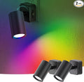 Night Lights Plug into Wall, 320° Rotation Night Light, RGB Color Changing Nightlight, Spot Light Dimmable Brightness, Dusk to Dawn Nightlight for Bedroom, Spot Light, Kids Room, Stair, 2 Pack