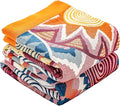 King Throw Blanket for Bed 100% Cotton Boho Oversized Soft Cozy Muslin Quilt Blanket Double Embroider Sun, Vintage Farmhouse Cottage Woven All Season Blankets for Bedding Couch,90"×98"
