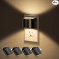JandCase Night Light, Automatic Night Lights Plug into Wall, 4 Pack Dusk to Dawn Sensor Nightlight, 3000K Soft White Brightness Adjustable Nightlight for Kids Bedroom Hallway Kitchen