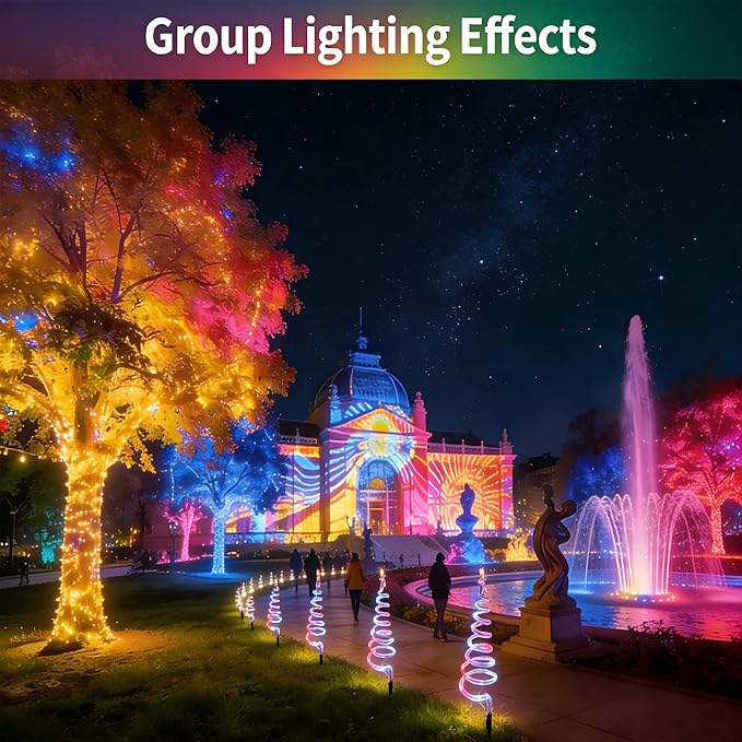 4 Pack Christmas Pathway Lights Outdoor, Spiral Christmas Tree Path Lights, Waterproof Yard Decorations, Spiral Lighted Christmas Tree Lights for Pathway, Patio, Backyard, Garden, Party Holiday Decor