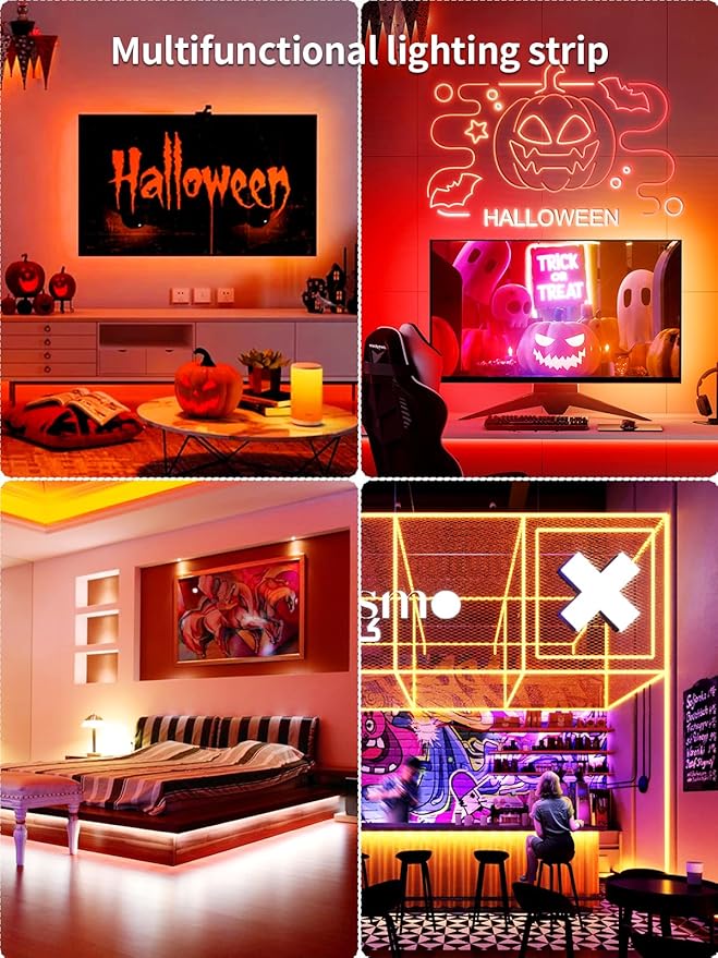 TV Led Lights, 16.4ft TV Lights Strip for 45-75 Inch with Remote, Music Sync Bluetooth APP Control TV Lights Behind USB Powered for Bedroom