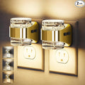 JandCase LED Night Light, Golden Bubble Night Lights Plug into Wall, [2 Pack]Night Light3000K/4000K/5000K & 3 Brightness Levels, Dimmable Nightlight with Dusk to Dawn Sensor for Bathroom Hallway