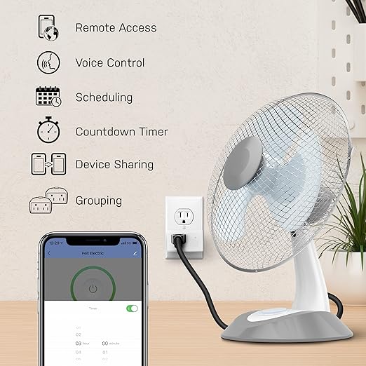 Feit Electric Smart Outdoor WiFi Plug, Waterproof & Compatible with Alexa & Google Home, No Hub Required, 2.4 GHz Network Only, White