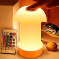 Night Light, Dimmable Touch Lamp for Bedroom - Portable Table Bedside Lamp with 4 Brightness Levels & 13 RGB Colors, Night Lights for Baby Nursery and Bathroom (Umbrella-Shaped)