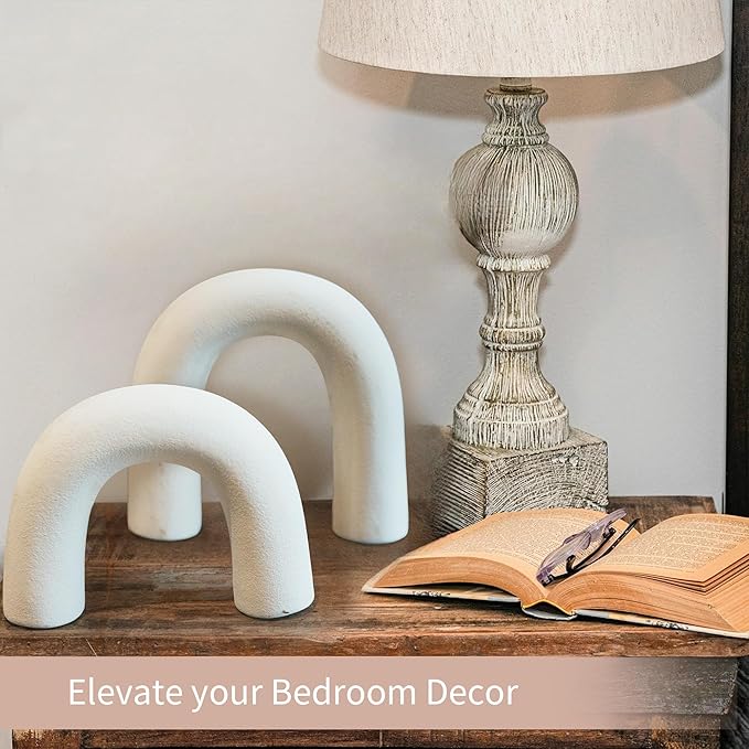 Defined Deco Ceramics Arch Decorative Objects,Neutral Home Decor for Shelves,Shelf Decor Aesthetic,Home Decorations for Living Room Decor,