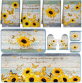 Fourluoo 10 Pcs Sunflower Kitchen Decor and Accessories Set Sunflower Kitchen Towels and Rugs Oven Mitts and Pot Holders for Cooking Baking Mom Housewarming Gifts