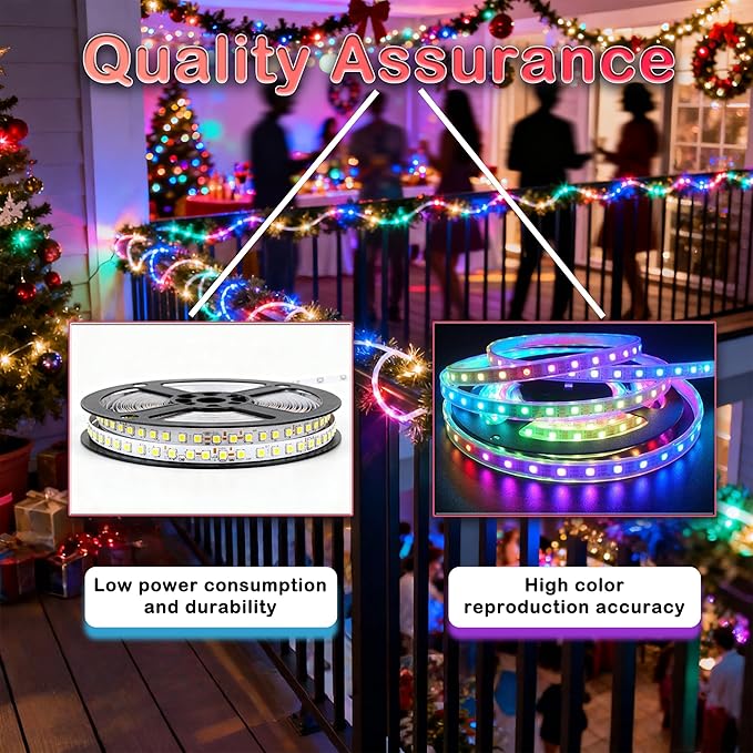 LED Strip Lights 100ft, Bluetooth APP Control DIY Multiple Colors on One Line, Music Sync Color Changing LED Lights 0.5lb, Flexible Lighting for Bedroom, Room, Home Decor, Party & Holiday