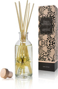 Urban Naturals Tobacco & Vanilla Reed Diffuser Scented Sticks Set | Tobacco Leaf, Bergamot, Vetiver, Bourbon and Vanilla Bean Scented Oils | Decorated with Natural Flowers | Made in the USA