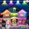 Smart Permanent Outdoor Lights for House, 200ft with 96 Smart AI RGB+IC Holiday Lights Outdoor, 98 Scene for Halloween Christmas All Holiday Decor, IP67 Waterproof Work with Alexa, Google Assistant