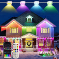 Smart Permanent Outdoor Lights for House, 50ft with 30 Smart AI RGB+IC Outdoor Permanent Lights, 98 Scene for Halloween Christmas All Holiday Decor, IP67 Waterproof Work with Alexa, Google Assistant