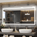 72x36 Inch Led Mirror for Bathroom with Front Light and Backlit, Bathroom Mirror with Led Lights, Vanity Mirror with Lights for Wall, Anti-Fog, Dimmable, Memory Function, Tempered Glass