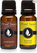 Eternal Essence Oils 2 Pack 10ml Premium Fragrance Oil - Chocolate & Banana Creamy - for Candle, Soap Making, Aromatherapy, Diffusers, Home Care, & Humidifiers
