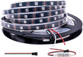 WS2812b 150Pixels 5M Individually Addressable LED Pixel Strip Programmable Full Color SMD 5050 RGB Strip Rope Light DC 5V Waterproof (Black PCB 16.4FT 30Pixels/m IP67)