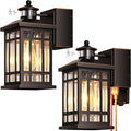 Oil-Rubbed Bronze Outdoor Motion Sensor Light with GFCI Outlet, 2-Pack Porch Lights Outdoor with Gold Trim, Dusk to Dawn lighting Wall Mount with Bubble Glass, Outside Sconces for Garage, Patio