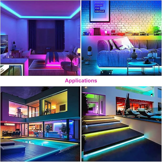 16.4FT WS2812B 5V LED Strip Lights 150 Individual Addressable RGB IC 5050SMD LEDs - Flexible Black PCB IP67-30LEDs/m MagicRGB Dream Color for DIY Chasing Color Project (No Power Supply & Controller)
