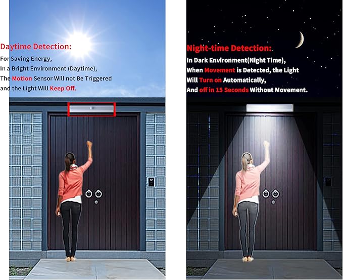 Led Closet Light, Motion Sensor Sensored Activated Under Cabinet Lights, Wireless Stick on Magnetic Under Counter Lights for Kitchen Indoor in Cabinets Undercabinet Battery Powered