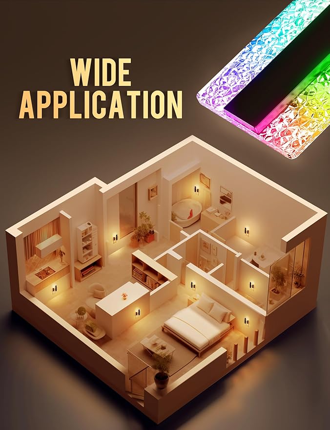 DORESshop LED Night Lights Plug into Wall, Decorative Night Light with Dusk-to-Dawn Sensor, 8 Color-Changing Nightlights with Slide Button, Nightlights for Kids, Bathroom, Hallway, Bedroom