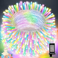 99ft Christmas Decorative Mini Lights, 300 LED Transparent Wire Fairy Starry String Light Plug in, 16Lighting Modes for Indoor Outdoor Xmas Tree Wedding Party Decoration (White and Multicolor)