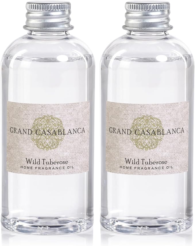 Zodax Grand Casablanca Porcelain Oil Diffuser Refills - 3.38 Oz/2 Count - Wild Tuberose