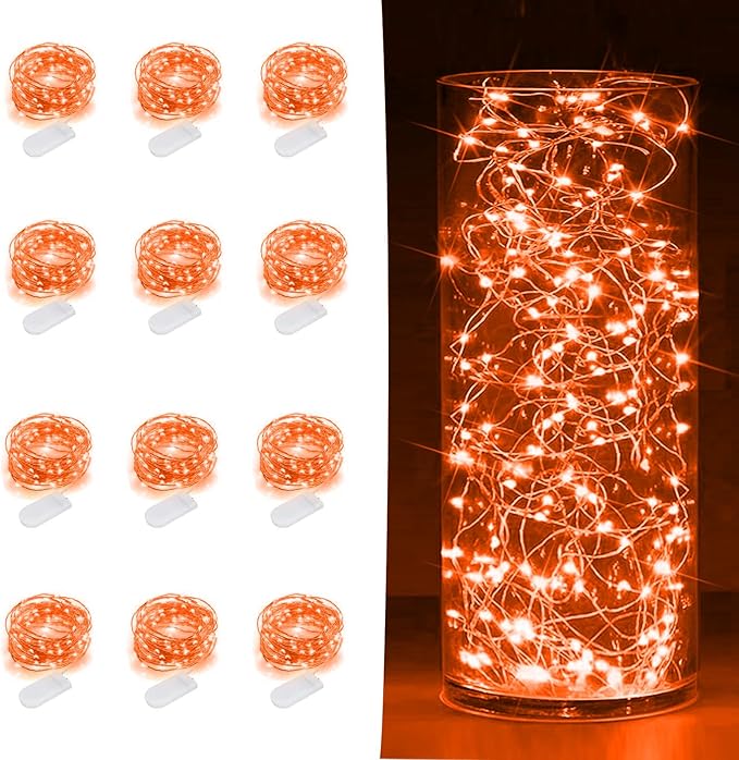 SOCO 12 Pack Fairy Lights Battery Operated, 7ft 20 Led Mason Jar Lights, Waterproof Fireflynew