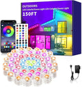 Permanent Outdoor Lights 150ft Smart Outside RGB LED Christmas Light, App Control Remote IP67 Waterproof Eternity Eaves Lighting for Halloween，House，Patio Decor ，Garden Decor, Decorations