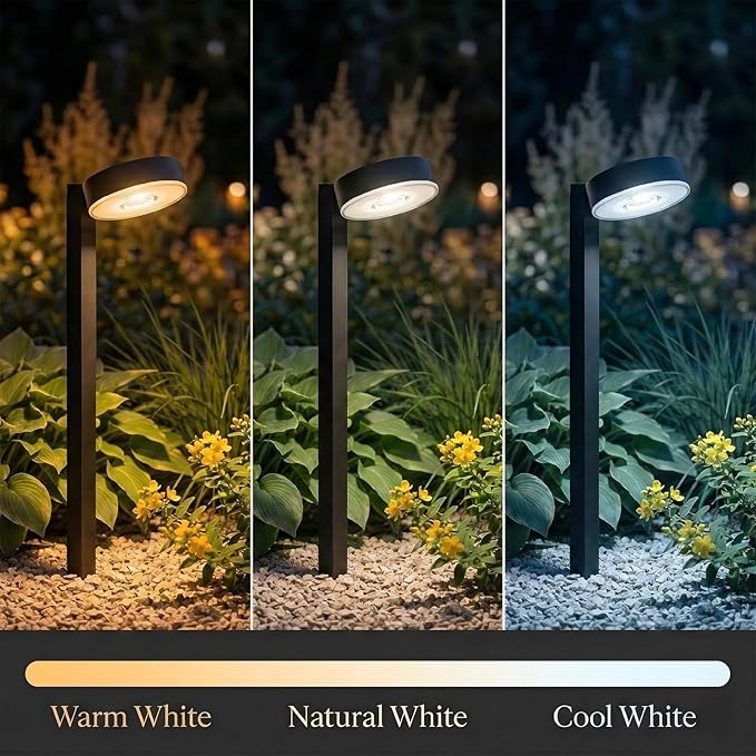 Sparkblaze 8 Pack Solar Pathway Lights Outdoor, LED Solar Path Lights with Warm White/Neutral White/Cold White, Solar Landscape Lighting for Yard, Garden, Lawn & Walkway.